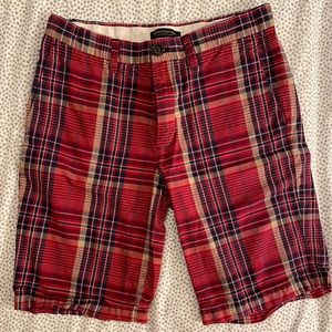 Red plaid Banana Republic shorts